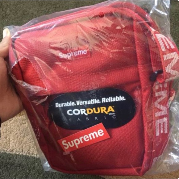 supreme messenger bag red